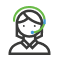 Avatar with headset icon