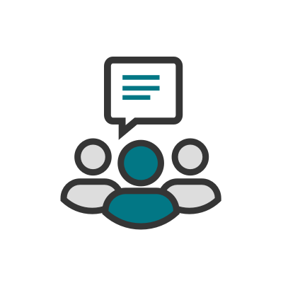 Icon of people chatting