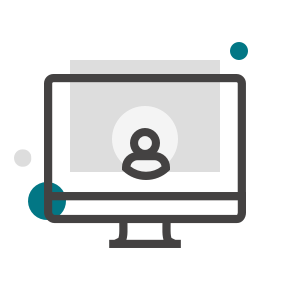 Illustrative icon of a screen