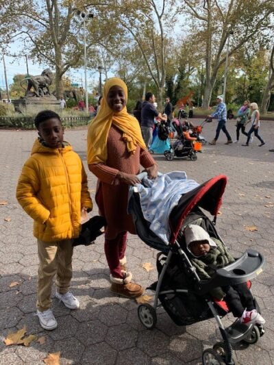 Mother and her children