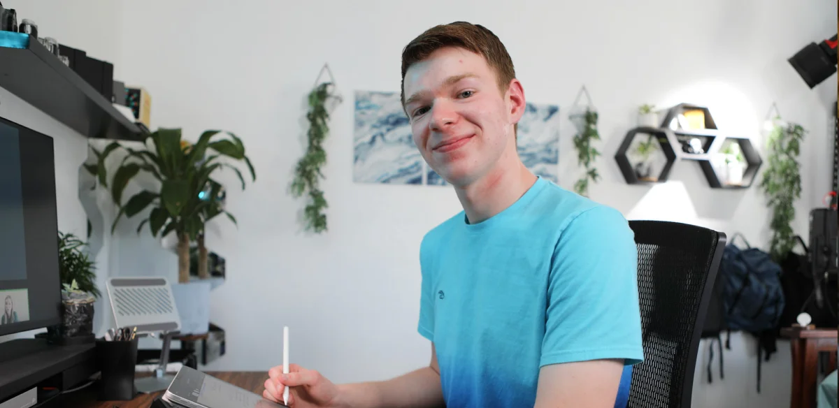 Boy smiling at the camera